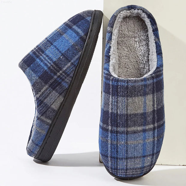 Cozy Feet, Happy Heart: Plaid Furry Slippers 🧦