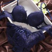 European Style Women's Lingerie Set – Cotton Push-Up Bra & Lace Panties