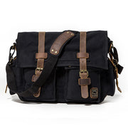 Fashion Messenger Bag - Vintage Leather Canvas Crossbody Bag for Men & Women 🌟