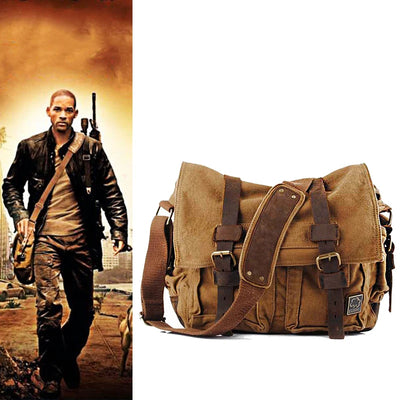 Fashion Messenger Bag - Vintage Leather Canvas Crossbody Bag for Men & Women 🌟