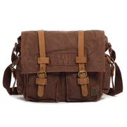 Fashion Messenger Bag - Vintage Leather Canvas Crossbody Bag for Men & Women 🌟