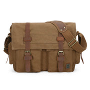 Fashion Messenger Bag - Vintage Leather Canvas Crossbody Bag for Men & Women 🌟