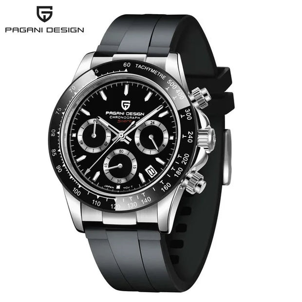🕰️ PAGANI DESIGN V2 Men's Chronograph Watch – 40mm Quartz, Sapphire Crystal, Stainless Steel