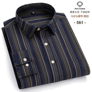 New Men Social Shirt Long Sleeve 100%Pure Cotton Oxford Soft Formal Male Clothes Oversized Pocket Shirt Men clothing S-7XL