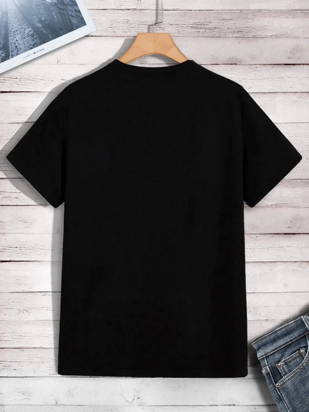 A Funny Smile Face That Is About To Melt Printed Tshirt Men Fashion Oversize T-Shirt Summer Cotton Clothes Loose Casual Tees