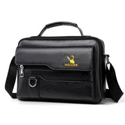 WEIXIER Men's PU Leather Crossbody Messenger Bag – Sleek, Spacious & Versatile