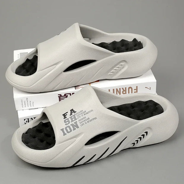 New Summer Man Massage Slippers 2023 Indoor Outdoor Sandals Beach Casual Shoes Soft Bottom Slippers Male Flip Flops Mens Sandals