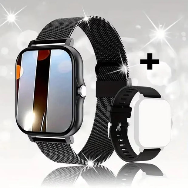 SmartLife™ 1.44" Bluetooth Smartwatch – Health & Fitness Tracker for Android & iOS