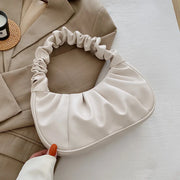 New Summer Pleated Handlebags For Women PU Cloud Bags Leisure Armpit Bag Shopping Shoulder Bags Dumpling Handbag Female