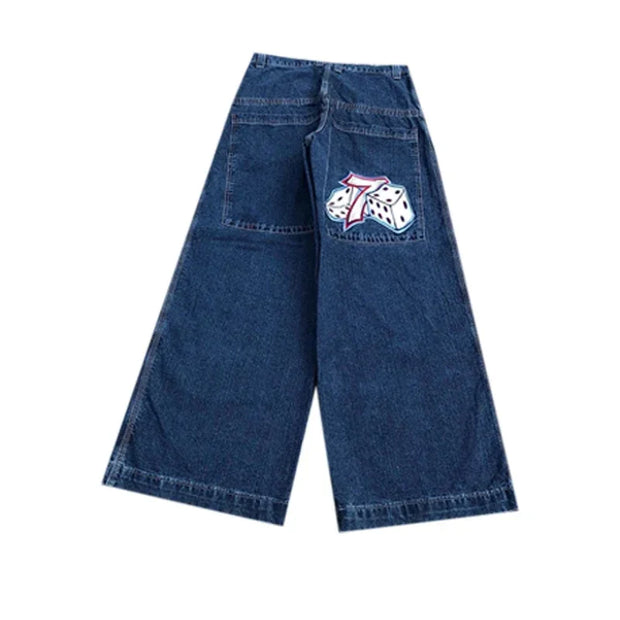 Y2K men Jeans Goth Printed graphic high quality Baggy jeans fashion Hip Hop streetwear men women Harajuku Casual wide leg jeans