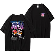 Cartoon Bear Sunset Tee