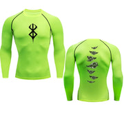 Anime Berserk Guts Men's Compression Shirt Fitness Sport Running Tight Gym TShirts Athletic Quick Dry Tops Tee Summer