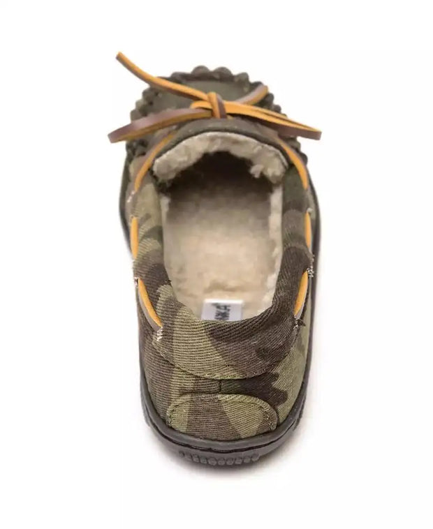 Minnetonka | Toddler Boys Pile Lined Hardsole Moccasin Slippers