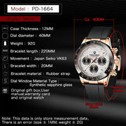 🕰️ PAGANI DESIGN V2 Men's Chronograph Watch – 40mm Quartz, Sapphire Crystal, Stainless Steel