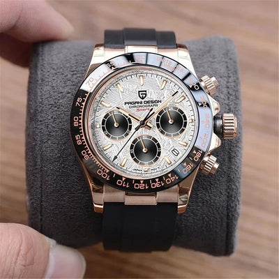 🕰️ PAGANI DESIGN V2 Men's Chronograph Watch – 40mm Quartz, Sapphire Crystal, Stainless Steel