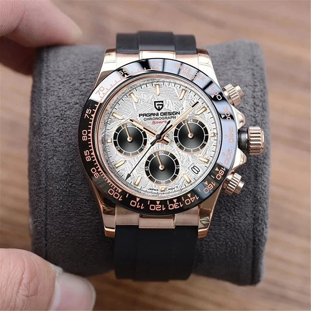 🕰️ PAGANI DESIGN V2 Men's Chronograph Watch – 40mm Quartz, Sapphire Crystal, Stainless Steel