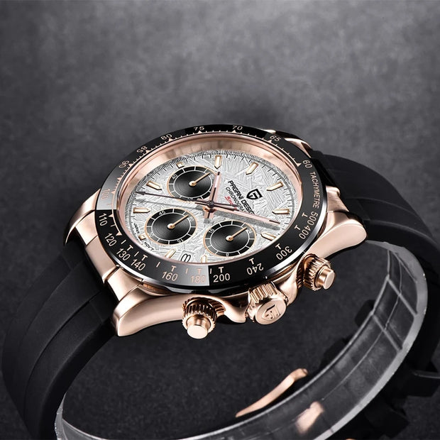 🕰️ PAGANI DESIGN V2 Men's Chronograph Watch – 40mm Quartz, Sapphire Crystal, Stainless Steel