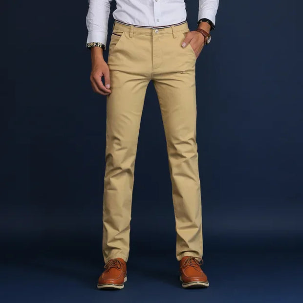 Men’s Classic Spring/Summer Cotton Casual Trousers