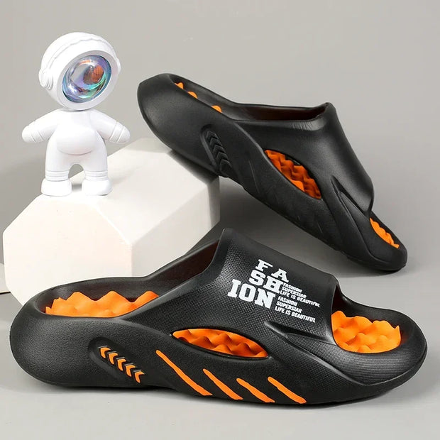 New Summer Man Massage Slippers 2023 Indoor Outdoor Sandals Beach Casual Shoes Soft Bottom Slippers Male Flip Flops Mens Sandals