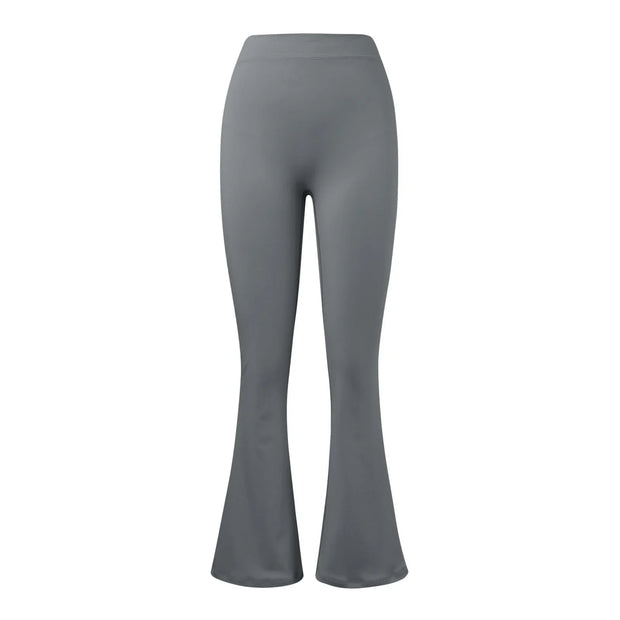 Fashion Micro Horn Leggings Women V-back Waist Sports Pants High Waist Push Up Butt Gym Pants Solid Slim Latin Dance Trousers