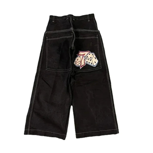 Y2K men Jeans Goth Printed graphic high quality Baggy jeans fashion Hip Hop streetwear men women Harajuku Casual wide leg jeans