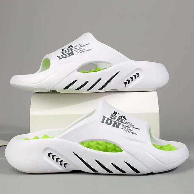 New Summer Man Massage Slippers 2023 Indoor Outdoor Sandals Beach Casual Shoes Soft Bottom Slippers Male Flip Flops Mens Sandals
