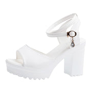Women Shoes Fish Mouth Platform High Heels Wedges Buckle Slope Sandals Woman Platform High Heels Sandals sandalias de mujer