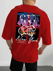 Cartoon Bear Sunset Tee