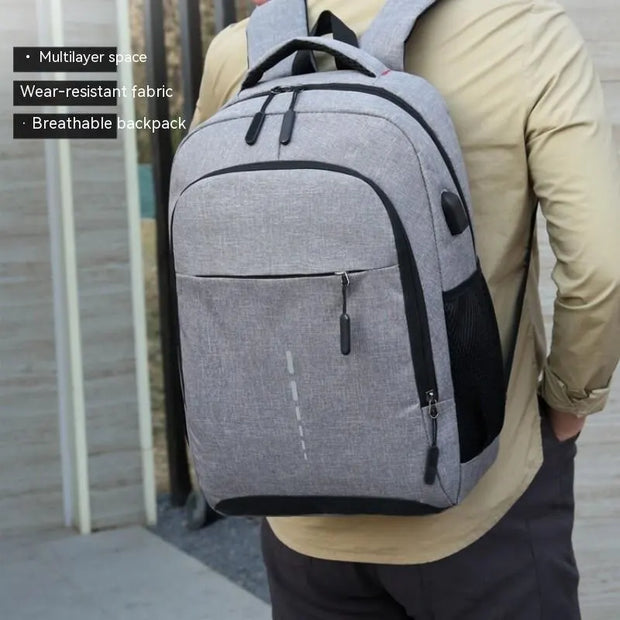 💼 Simple Chic Backpack - Large Capacity Travel Bag for Men & Women, Perfect for Students & Professionals! 📚