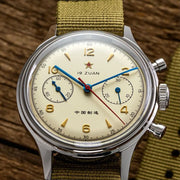 RED STAR 1963 Pilot Chronograph – 38mm/40mm Mechanical Watch with Seagull ST1901 Movement & Sapphire Crystal