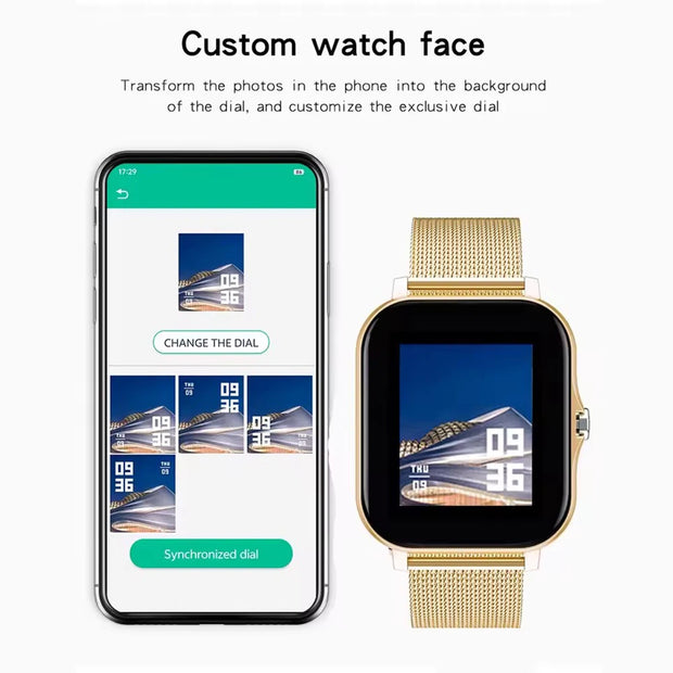 SmartLife™ 1.44" Bluetooth Smartwatch – Health & Fitness Tracker for Android & iOS