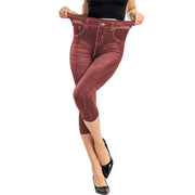 Women’s High-Rise Skinny Denim Capri – Knee-Length Stretch Fit
