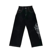 Y2K men Jeans Goth Printed graphic high quality Baggy jeans fashion Hip Hop streetwear men women Harajuku Casual wide leg jeans