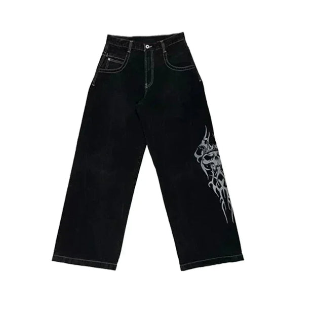 Y2K men Jeans Goth Printed graphic high quality Baggy jeans fashion Hip Hop streetwear men women Harajuku Casual wide leg jeans
