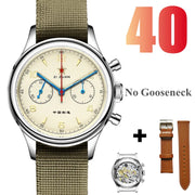 RED STAR 1963 Pilot Chronograph – 38mm/40mm Mechanical Watch with Seagull ST1901 Movement & Sapphire Crystal