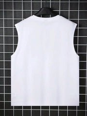 Men's Sleeveless Astronaut Print Tank – Breathable Summer Fitness & Leisure Wear