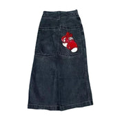 Y2K men Jeans Goth Printed graphic high quality Baggy jeans fashion Hip Hop streetwear men women Harajuku Casual wide leg jeans