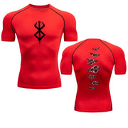 Anime Berserk Guts Men's Compression Shirt Fitness Sport Running Tight Gym TShirts Athletic Quick Dry Tops Tee Summer