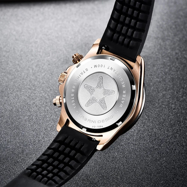 🕰️ PAGANI DESIGN V2 Men's Chronograph Watch – 40mm Quartz, Sapphire Crystal, Stainless Steel